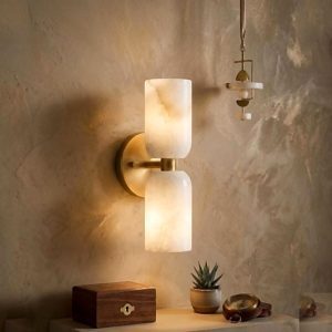 Double Shade Marble Wall Light — Faina Enterprises