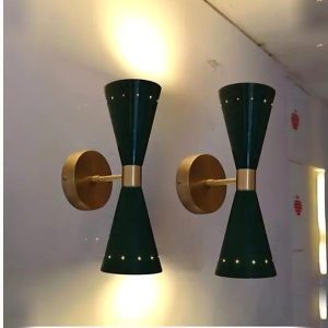 Green Diabolo Wall Light — Pair — Faina Enterprises