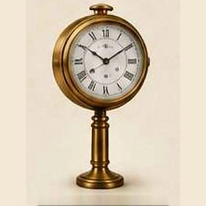 Double-Sided Brass Station Clock