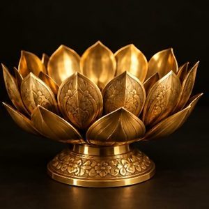Floating Flower Brass Lotus Bowl