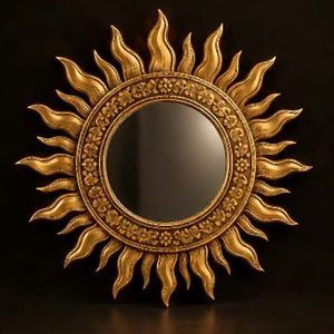 Sunburst Brass Wall Mirror