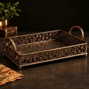 Wrought Iron Handle Tray