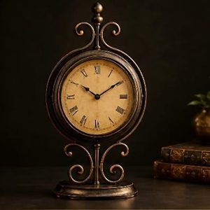 Iron Framework Table Clock