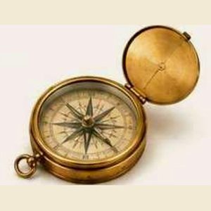 Antique Brass Pocket Compass