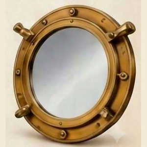 Brass Porthole Wall Mirror