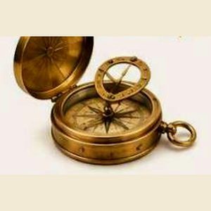 Brass Pocket Sundial Compass