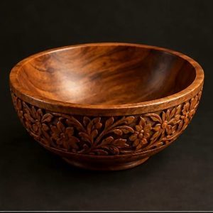 Carved Decorative Wooden Bowl