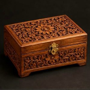 Carved Wooden Jewellery Box