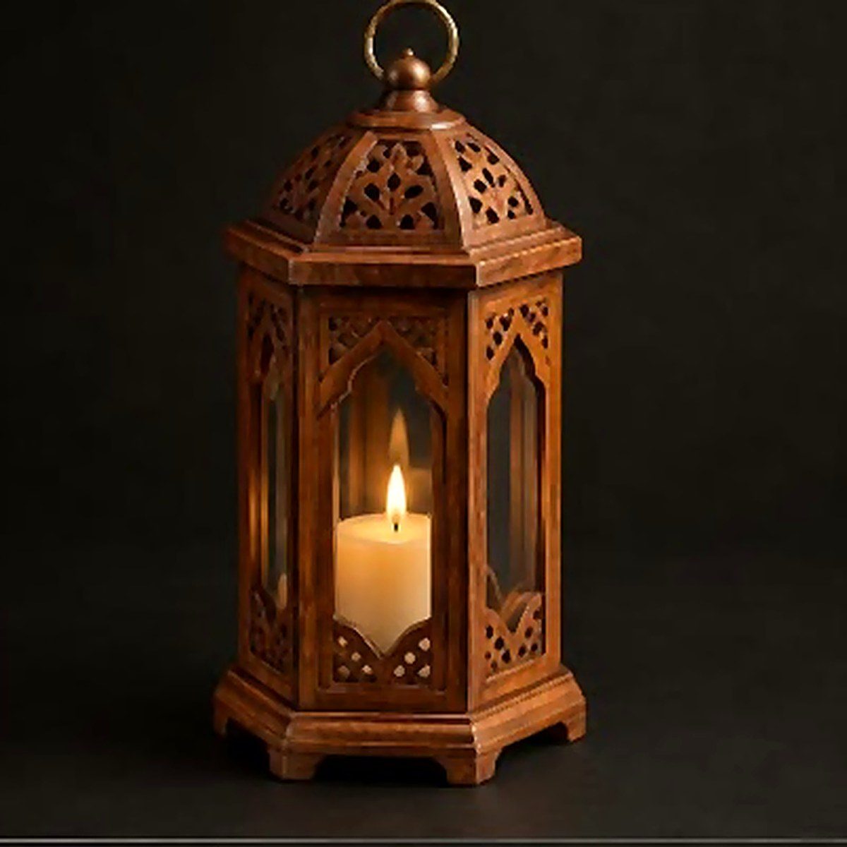 Wooden Candle Lantern
